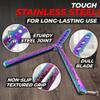 Rainbow 8.2" Practice Butterfly Knife Trainer with Safe Blade - Metal Training Butterfly Knife Practice With Strong & Comfortable Handles - Well-Balanced Gradient Balisong Trainer for Smooth Flipping view 3