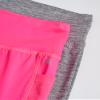 dELiA*s Girls Bike Shorts - 2 Pack Athletic Compression High Waisted Biker Shorts for Girls for Dance Yoga Gymnastics (7-16), Size 10-12, Grey/Pink view 3