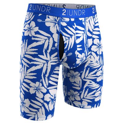 2UNDR Mens Swing Shift 9" Boxer Long Leg Underwear Limited Edition Colors (Maui, Small)