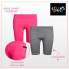dELiA*s Girls Bike Shorts - 2 Pack Athletic Compression High Waisted Biker Shorts for Girls for Dance Yoga Gymnastics (7-16), Size 7-8, Grey/Pink view 2