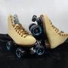 Sure-Grip Boardwalk Unisex Outdoor Roller Skates Material of Leather, Rubber, Suede & Aluminum Trucks | Comfortable, Extra Long Laces - Suitable for Beginners (Tan, Mens 6 / Womens 7) view 4
