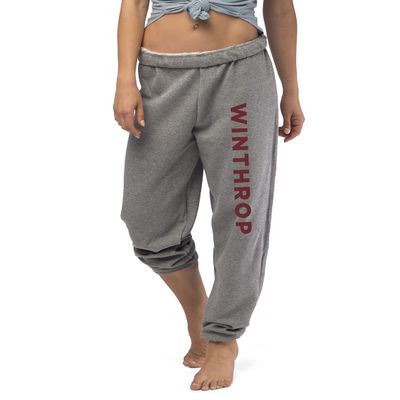 Sorority Letters Shop Winthrop University Oversized Sweatpants - Joggers (Unisex Large) Grey