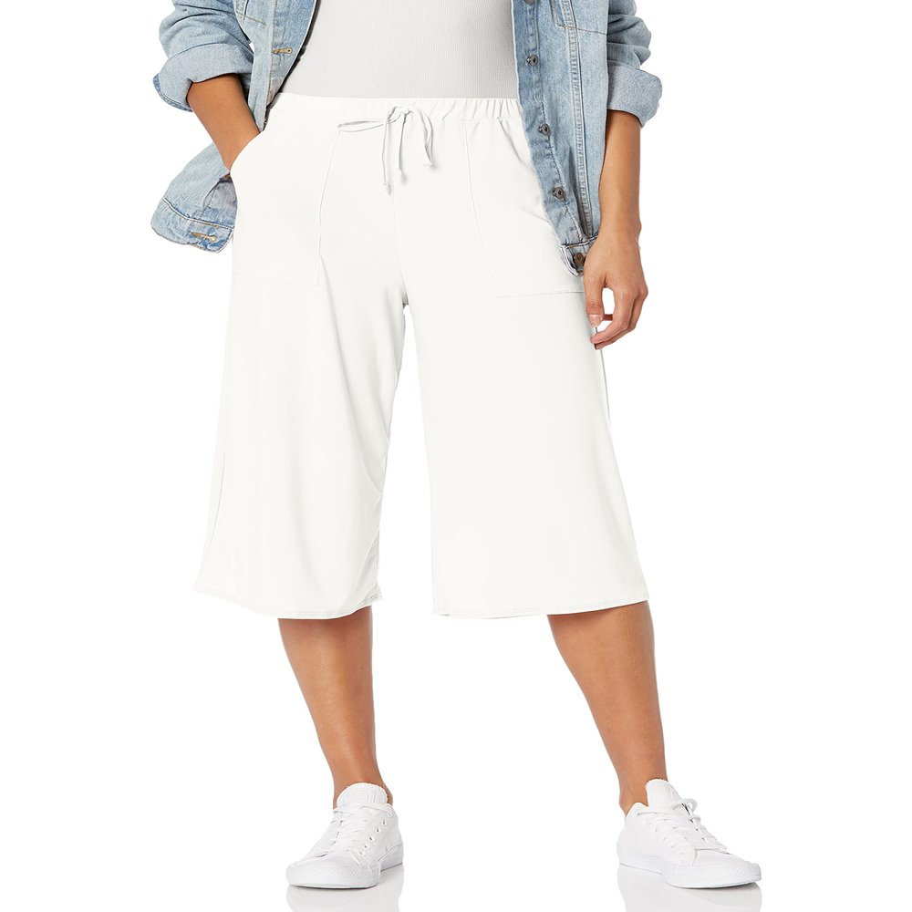 Star Vixen Women's Petite Patch Pocket Cropped Pants, Ivory, PS