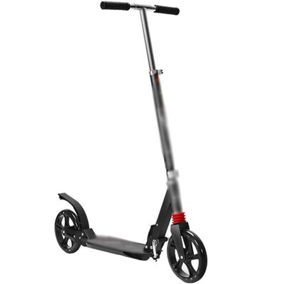 Scooters Folding Commuting Scooter Height Adjustable Kick Scooter, Students Go to School by Scooter, Adult Go to Work Scooters (Color : Black, Size : 45 * 32 * 80-105cm)