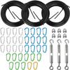 Aoneky 25' 35' 55' Baseball Batting Cage Cable Kit - Batting Cage Netting Wire Tension Kit - Sports Batting Cage Cable Suspension Kit (55ft) view 1