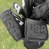 Barudan Golf Black Putter Headcover Covers Cover Putters Magnetic USA Flag Blade Putter Headcovers with Magnet (Black-White Stitching-Upgrade) view 2