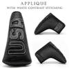 Barudan Golf Black Putter Headcover Covers Cover Putters Magnetic USA Flag Blade Putter Headcovers with Magnet (Black-White Stitching-Upgrade) view 4