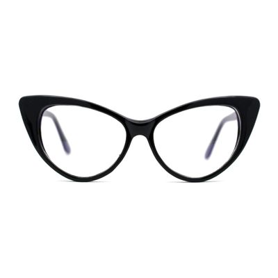 SA106 Classic Gothic True Cat Eye Frame Blue Light Filtering Computer Glasses Black