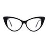 SA106 Classic Gothic True Cat Eye Frame Blue Light Filtering Computer Glasses Black view 1