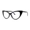 SA106 Classic Gothic True Cat Eye Frame Blue Light Filtering Computer Glasses Black view 2