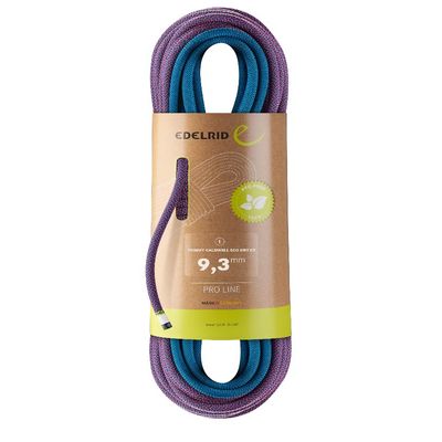 EDELRID Tommy Caldwell Eco Dry ColorTec 9.3mm - Pink/Turquoise 70m