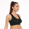 Women's Zip Front Sports Bra - Wireless, Padded, Surgical Zip Up Racerback Yoga Bra for Workout & Fitness - Low Impact 3 Pack (X-Large, 3 Pack(Black+Grey+Light Purple)) view 4