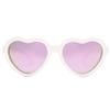 Hycredi Heart Shaped Baby Sunglasses - with Strap Adjustable Polarized Shades for Newborn Infant Age 0-24 Months - (White/Silver Mirrored view 2