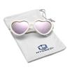 Hycredi Heart Shaped Baby Sunglasses - with Strap Adjustable Polarized Shades for Newborn Infant Age 0-24 Months - (White/Silver Mirrored view 4
