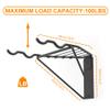 TORACK Bike Storage Rack, 2 Bicycle Hanger, Mountain Bike Wall Mount, Foldable Horizontal Bike Holder, Bike Hook for Garage, Indoor Space Saving, Portable Bicycle Stand, Reinforced: super sturdy view 2