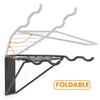 TORACK Bike Storage Rack, 2 Bicycle Hanger, Mountain Bike Wall Mount, Foldable Horizontal Bike Holder, Bike Hook for Garage, Indoor Space Saving, Portable Bicycle Stand, Reinforced: super sturdy view 3