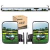 10L0L Golf Cart Folding Side Mirror and 4 Panel Rear View Mirror, Universal fit EZGO Club Car Yamaha, Adjustable Wide Panoramic Golf Cart Mirrors Combo view 1