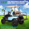 10L0L Golf Cart Folding Side Mirror and 4 Panel Rear View Mirror, Universal fit EZGO Club Car Yamaha, Adjustable Wide Panoramic Golf Cart Mirrors Combo view 2