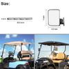 10L0L Golf Cart Folding Side Mirror and 4 Panel Rear View Mirror, Universal fit EZGO Club Car Yamaha, Adjustable Wide Panoramic Golf Cart Mirrors Combo view 3