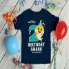 Baby Shark 2nd Birthday Shirt - Toddler Outfit for 2 Year Old Boy or Girl - Cute Kids Party Tee 4T Navy view 4