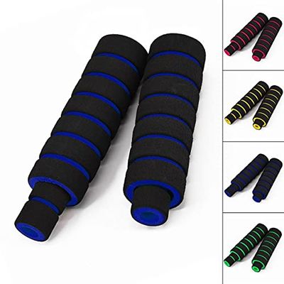 Occus Grips Cover Handle Bar Grip Clutch Lever Sponge Racing Nonslip Accessories Riding Outdoor Motorcycle Bike Cycling Brake - (Color: Black Blue)