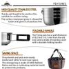 CAMPINGMOON 16PCS Camping Cookware Set Stainless Steel Outdoor Nesting Cooking Mess Kit Pots Pans Bowls with Storage Carrying Tote Bag MC240 view 3