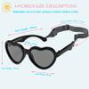 Hycredi Baby Heart Shaped Sunglasses - with Strap Adjustable Polarized Shades for Newborn Infant Age 0-24 Months - (Black/Gray) view 4