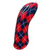 Women's Blue & Red Argyle Driver 460cc Club Headcover Handmade by BeeJos view 4