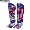 Spall Pro US Muay Thai Guards Shin Guards for Kickboxing Martial Arts BJJ Boxing Sparring with MMA Foot Protector (X-Large, Viper) view 2