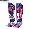 NineFit Basics Spall Pro Shin Instep Guard - Martial Arts Leather Defence Guards - Wrestling Muay Thai Shin Pads  Foot Shield Youth Shin Guards  MMA Karate BJJ shin Guards (Viper, S) view 2