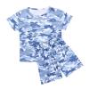 Kaerm Kids Boys Girls Athletic Sportwear Breathable T-Shirts Top with Short Bottoms Summer Casual Clothes Outfits Nave Blue 18-24 Months view 1