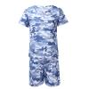 Kaerm Kids Boys Girls Athletic Sportwear Breathable T-Shirts Top with Short Bottoms Summer Casual Clothes Outfits Nave Blue 18-24 Months view 3