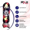 Spall Pro US Muay Thai Guards Shin Guards for Kickboxing Martial Arts BJJ Boxing Sparring with MMA Foot Protector (Large Scary, Green) view 3