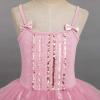 Toddler Kids Girls Sequins Camisole Ballet Dance Dress Glitter Feather Tutu Skirted Leotard Dress Shiny Princess Ballerina Dancewear Gymnastics Stage Performance Party Costume Pink 9-10 Years view 3