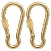 PROND Locking Carabiners, Heavy Duty Carabiner, 316 Stainless Steel Screw Lock Carabiner Hooks (Gold - 2PCS) (Gold - 2PCS) view 1
