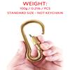 PROND Locking Carabiners, Heavy Duty Carabiner, 316 Stainless Steel Screw Lock Carabiner Hooks (Gold - 2PCS) (Gold - 2PCS) view 3