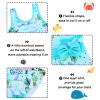 BAOHULU Toddler Girls Swimsuit One Piece Cute Floral Dress Swimwear 3-8 Years S363_CyanCocoTree_116/122 view 3