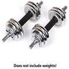 YRHH 1 Pair Dumbbell Handles, Dumbbell Bar,Adjustable Chrome Threaded Dumbbells Bar - 1" Diameter Center - for Weightlifting Fitness and Training-38cm view 4