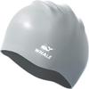 WHALE Extra Large Swim Cap for Women Men, Durable Silicone Swimming Hat with Ear Protection, Unisex Adults Bath Swimming Caps for Long Thick Curly Hair & Dreadlocks Braids Weaves Afro Hair (Silver) view 1