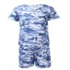 Yeahdor Toddler Children 2Pcs Summer Outfits Star Camo Print Tracksuits Short Sleeve T-Shirts and Shorts Nave Blue 18-24 Months view 1