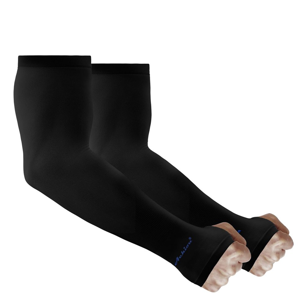 Achiou Arm Sun Sleeves Compression UV Protection Cooling for Men Women Summer Sunblock Basketball Football, Cover Arms Tattoo