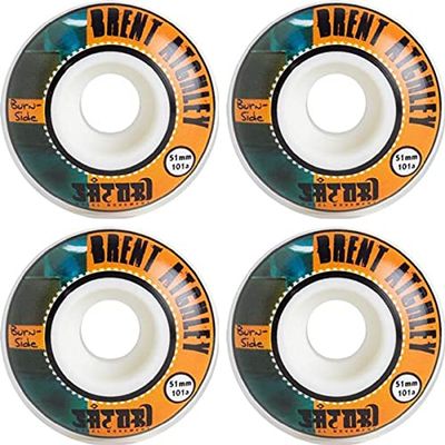 Satori Movement Brent Atchley Burnside White Skateboard Wheels - 51mm 101a (Set of 4)