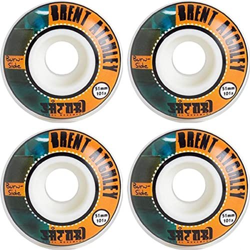 Satori Movement Brent Atchley Burnside White Skateboard Wheels - 51mm 101a (Set of 4)