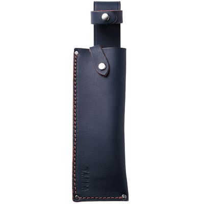 TEPPA 14028 Outdoor Camping Bonfire Hatchet, Awa, Dedicated Leather Case (Waist Sheath), Indigo, Made in Japan