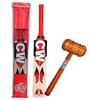 CW HI TECH Kashmir Willow BAT with Mallet Leather Ball at Genuine Kashmir Willow Cricket Bats for Men Adult Full Size Short Handle BAT view 1