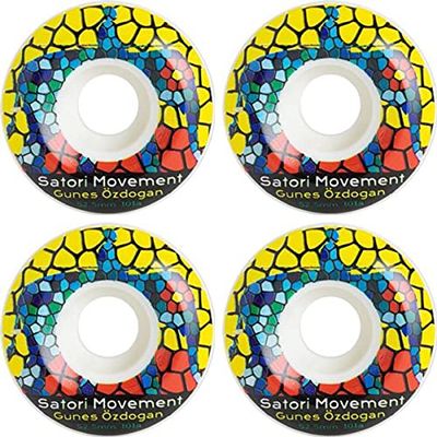 Satori Movement Gunes Ozdogan Stain Glass White Skateboard Wheels - 52.5mm 80d (Set of 4)