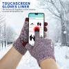 Achiou Winter Gloves, Glove for Men Women, Upgraded Touch Screen Texting Warm Running with Thermal Soft Knit Lining view 2