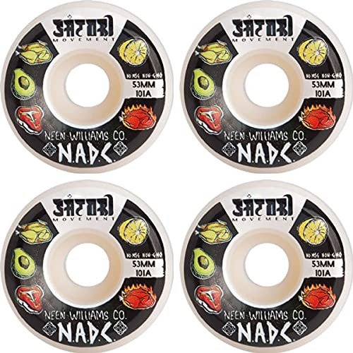 Satori Movement Neen Williams NADC White Skateboard Wheels - 53mm 101a (Set of 4)