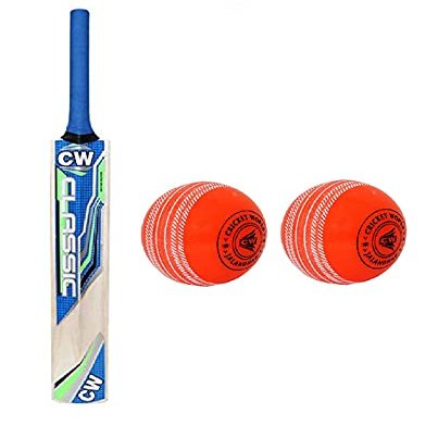 CW Classic Bat Ball Popular Willow Bat Tennis Bat Tennis Cricket Bat for Heavy Tennis Play Full Size Adult Men Tennis Cricket Bat
