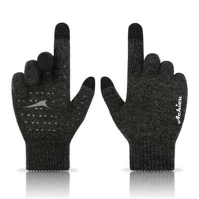 Achiou Winter Gloves, Glove for Men Women, Upgraded Touch Screen Texting Warm Running with Thermal Soft Knit Lining